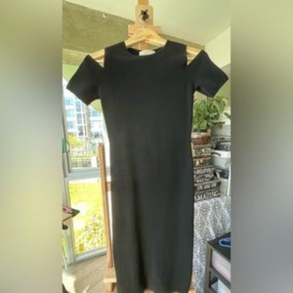 Michael Kors, cold should black stretch dress, size small (0194) - Picture 2 of 4